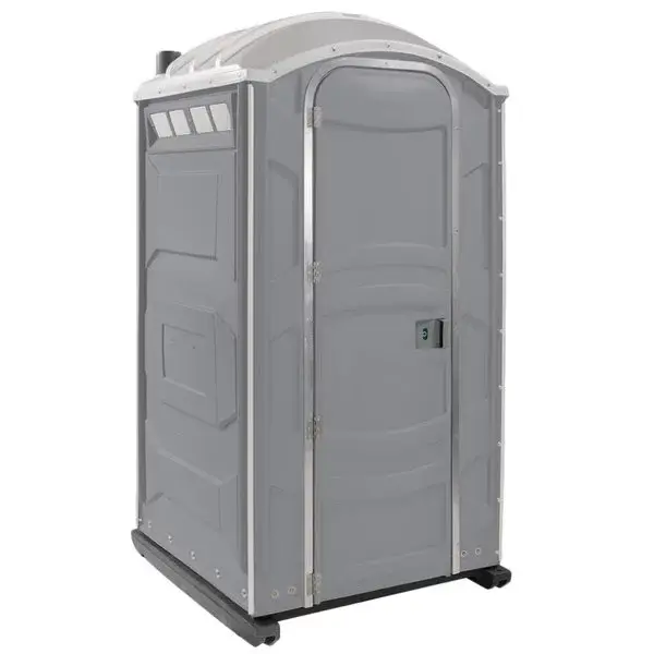 Grey Porta Potty for Marin Concert