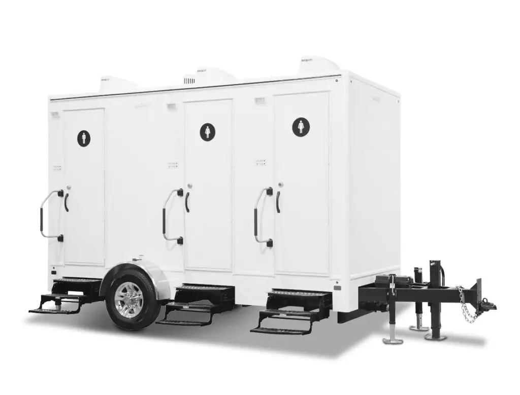 Three Stall Restroom Trailer Luxury Rental