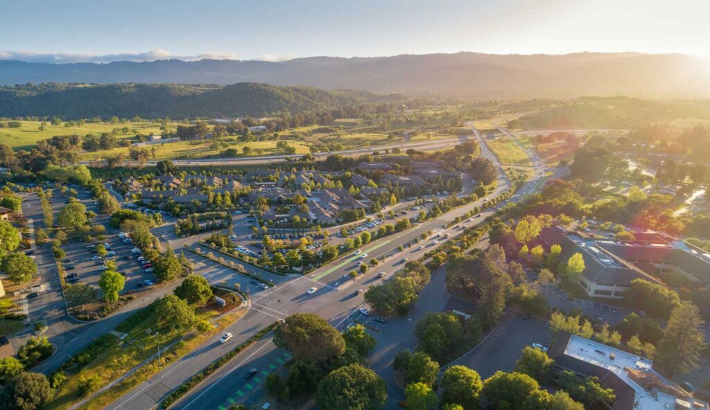 Aerial view of menlo park